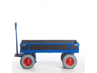 Handtrekwagen 4 Wielen 1000kg 1560x760mm Houten Wanden Luchtbanden - 1