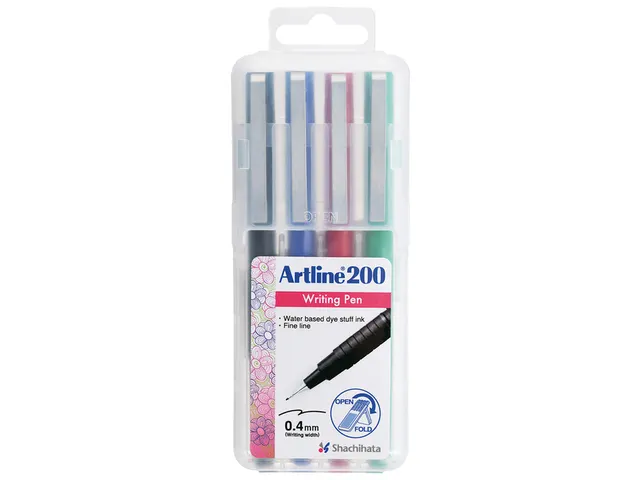 Fineliner Artline 200 rond fijn asssorti 4 stuks