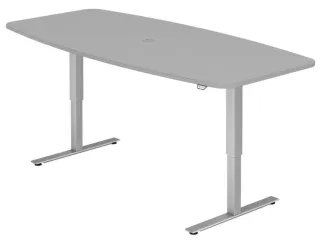 In hoogte verstelbare vergadertafel,HxBxD 710-1200x2200x1030mm - 2