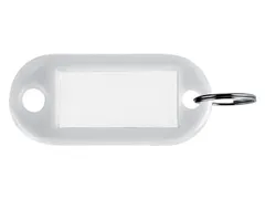 Sleutellabel Pavo kunststof wit 100 stuks