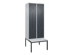 Z-garderobekast,HxBxD 2120x800x815mm,4vak,vak B 400mm,cil.-slot
