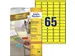 Gekleurde Etiketten Avery Zweckform 38.1x21.2mm Geel 1300 stuks