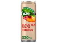 Frisdrank Fuze tea peach 0,33l stg bl/24