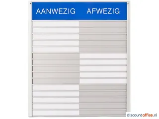 In-uit Bord 15 Namen Aluminium Aan/afwezigheidsbord - 1