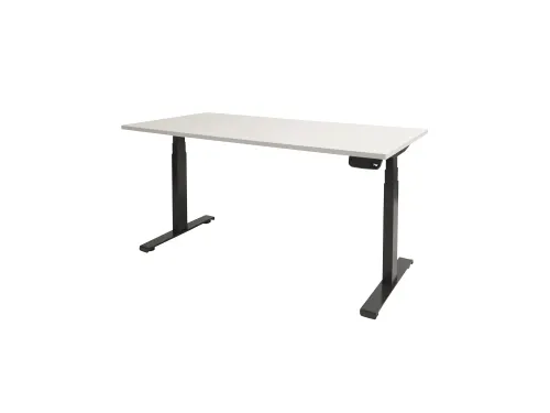 Elektrisch Bureau Dextro Plus 200x80cm Frame Zwart Blad Krijtwit