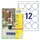 Etiket Avery L3416-10 rond 60mm wit 120stuks