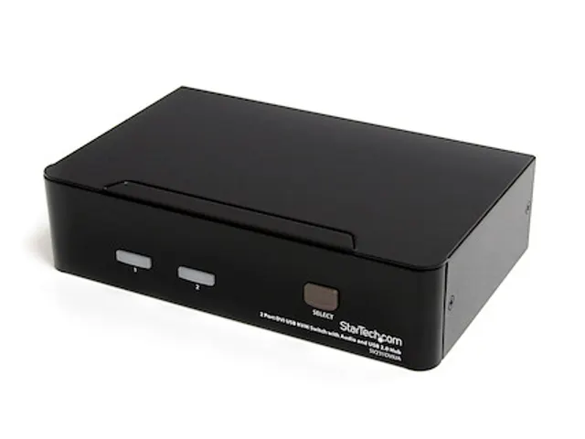 2-poort DVI USB KVM-switch met Audio en USB 2.0-hub