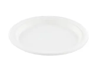 Suikerriet bord rond 23 cm wit milieuvriendelijk - 2