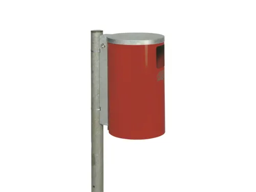 Afvalverzamelaar Wand-/Buisbevestiging 30 Liter Verzinkt Romp Ral3000
