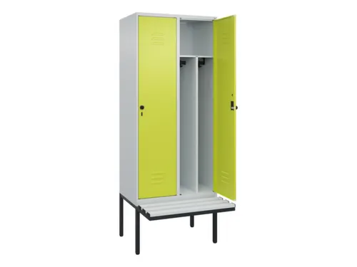 locker voor scheiding van kleding,HxBxD 2120x800x815mm,2vak