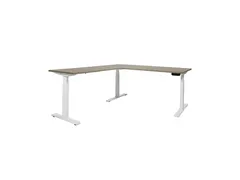 Elektrisch Hoekbureau Dextro Plus 200x200cm Frame Wit Blad Robson Eik