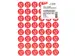 Agipa Kortinglabel -50% rood 192 stuks verwijderbaar