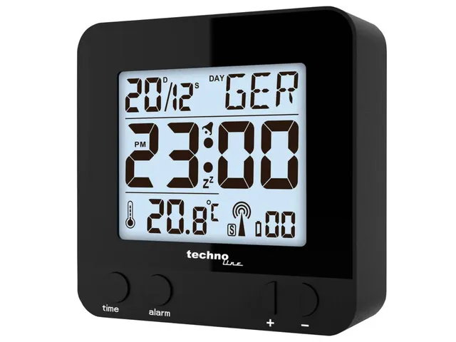 Wekker Technoline WT 235 80x80x30mm zwart