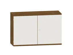 kantoorkast,HxBxD 770x1200x430mm,decor romp noten,decor front wit