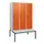 locker met bank,HxBxD 1950x1200x815mm,3vak,vak B 400mm,draaigrendel