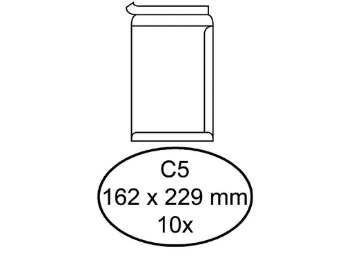 Envelop Quantore Bank C5 162x229mm Wit Zelfklevend