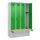 locker met bank,HxBxD 1950x1200x815mm,4vak,vak B 300mm,draaigrendel