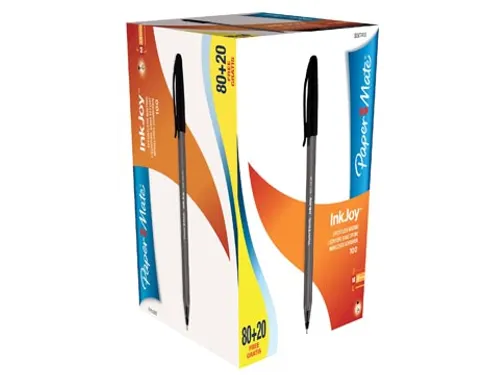 balpen InkJoy 100 met dop zwart doos 80 + 20