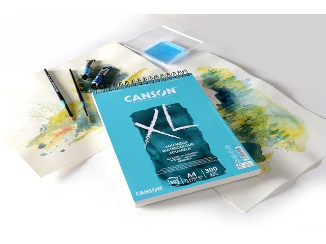 Bloc aquarelle Canson XL A5 20 feuilles 300g spirale blanc