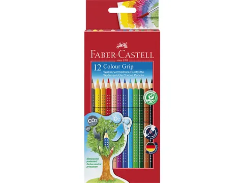 Kleurpotlood Faber-Castell Colour Grip 2001 kartonnen etui a 12 stuks