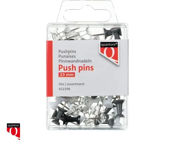 Push pins Quantore blister assorti