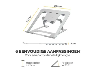 Laptopstandaard Fellowes Alumia zilver - 13