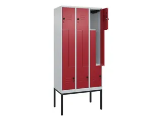 Z-garderobekast,HxBxD 2120x900x500mm,vak B 150/300mm,draaigrendel - 2