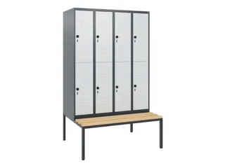 Dubbeldekse dekenkist,HxBxD 1950x1200x815mm,4x2vak.,vak B 300mm - 1