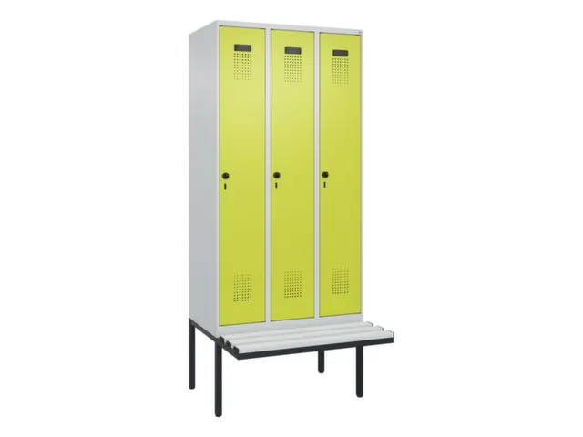 armoire vestiaire avec banc noir et blanc,HxlxP 2120x900x815mm