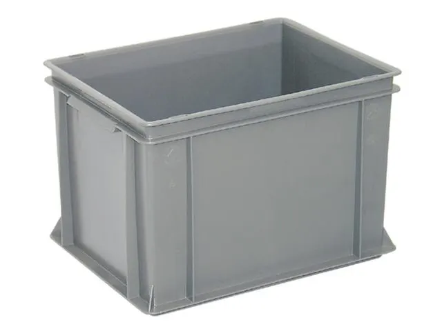 Euronorm Stapelkrat Pe 270x400x300mm 26liter Grijs