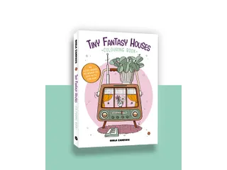 Kleurboek MUS Tiny Fantasy Houses 80 pagina's - 1