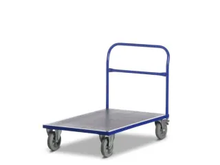 Platformwagen 1000kg Laadvlak Lxb 1200x800mm 1 Duwbeugel Ral 5010 - 6