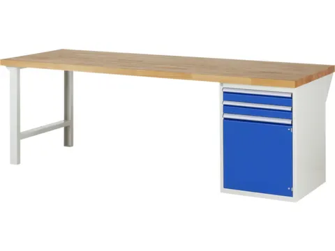 établi HxlxP 890x2500x900mm plateau hêtre force 750kg