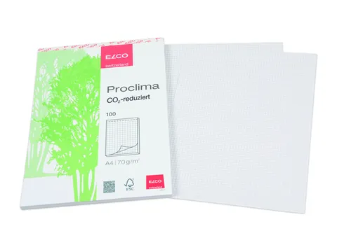 Bloc-notes Elco Proclima recyclé CSC A4, 80 g/m², blanc ligné, 50 f