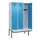 locker met bank,HxBxD 2120x1200x815mm,3vak,vak B 400mm,draaigrendel