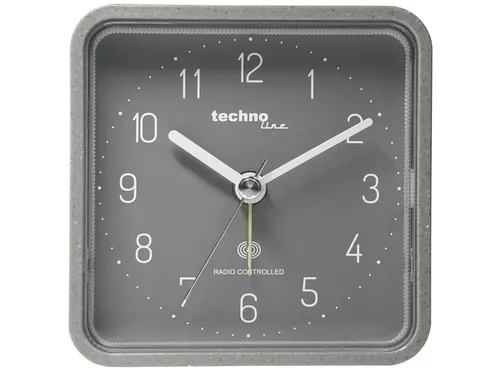 Wekker Technoline WT 775 91x91x40mm grijs analoog