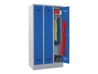 locker,HxBxD 1850x900x500mm,3vak,vak B 300mm,RAL7035,front RAL5010 - 3