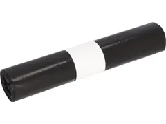 Vuilniszak 25 micron 40L 50x64cm LDPE zwart rol van 24 stuks