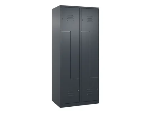 Z-garderobekast,HxBxD 1850x800x500mm,vak B 200/400mm,cil.-slot