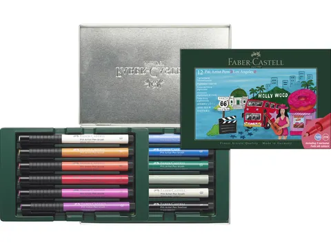 Tekenstift Faber-Castell Pitt Artist Pen Brush set 12 stuks Los Angele