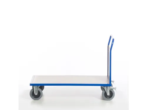 kopwandwagen,draagverm. 600kg,laadvl. LxB 1200x800mm,houtplaat,1wand