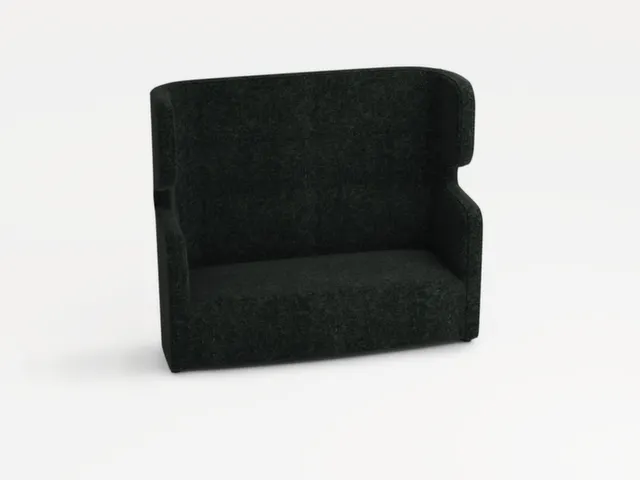 canapé,2 sièges,insonorisant,tissu anthracite,HxlxP 1330x1570x760mm