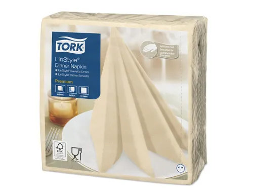 Tork 478713 Premium Linstyle Dinnerservet Creme 600 Stuks