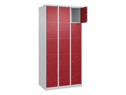 lockerkast,HxBxD 1850x900x500mm,3x5vakken,vak B 300mm,cil.-slot