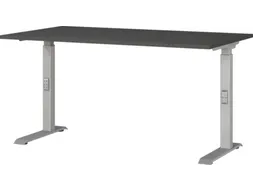 In hoogte verstelbaar bureau,HxBxD 680-910x1400x800mm,blad grafiet