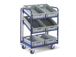 Bijzetwagen Euronorm Bakken 600x400mm 200kg Met 3 Eurobakken