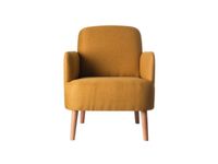 fauteuil 1-zits stof saffraan HxBxD 790x620x770mm