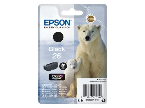 Inktcartridge Epson 26 T2601 zwart C13T26014012