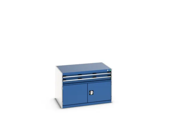 ladekast HxBxD 700x1050x750mm 2laden RAL7035 front RAL5010