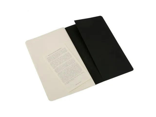 Schrift Moleskine 130x210mm blanco 160 pagina's 70gr zwart set à 3 st